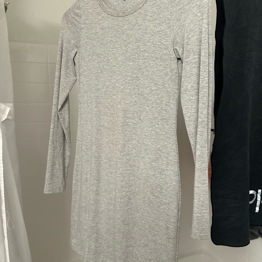Wilfred Cream Long Sleeve Crew Neck Dress